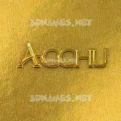 acchu in All Gold style - 3D name wallpaper
