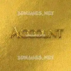 account in All Gold style - 3D name wallpaper