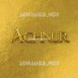 achnur in All Gold style - 3D name wallpaper