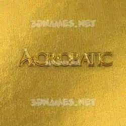 acrobatic in All Gold style - 3D name wallpaper