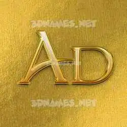 ad in All Gold style - 3D name wallpaper