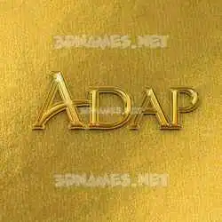 adap in All Gold style - 3D name wallpaper