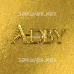 adby in All Gold style - 3D name wallpaper