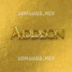 addison in All Gold style - 3D name wallpaper