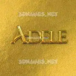 adele in All Gold style - 3D name wallpaper