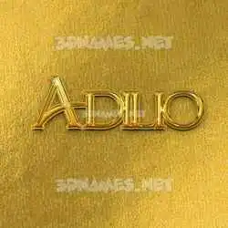 adilio in All Gold style - 3D name wallpaper