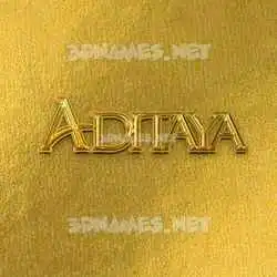 aditaya in All Gold style - 3D name wallpaper