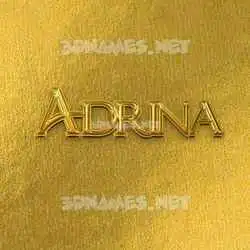 adrina in All Gold style - 3D name wallpaper