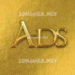 ads in All Gold style - 3D name wallpaper