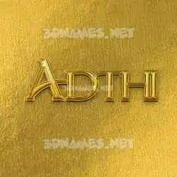 adthi in All Gold style - 3D name wallpaper