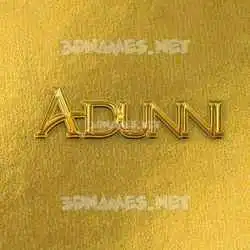 adunni in All Gold style - 3D name wallpaper