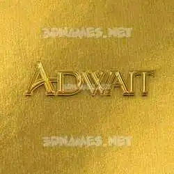 adwait in All Gold style - 3D name wallpaper