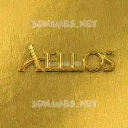 aellos in All Gold style - 3D name wallpaper