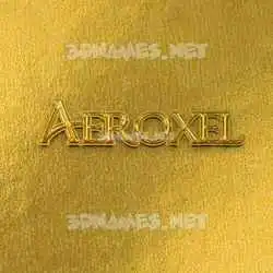 aeroxel in All Gold style - 3D name wallpaper