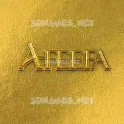 afeefa in All Gold style - 3D name wallpaper