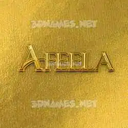 afeela in All Gold style - 3D name wallpaper