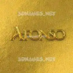 afonso in All Gold style - 3D name wallpaper