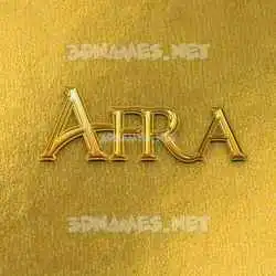 afra in All Gold style - 3D name wallpaper