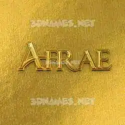 afrae in All Gold style - 3D name wallpaper