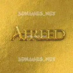 afreed in All Gold style - 3D name wallpaper
