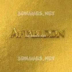 aftabuddin in All Gold style - 3D name wallpaper