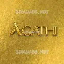 agathi in All Gold style - 3D name wallpaper