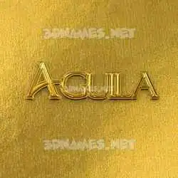aguila in All Gold style - 3D name wallpaper