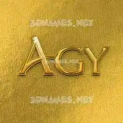 agy in All Gold style - 3D name wallpaper