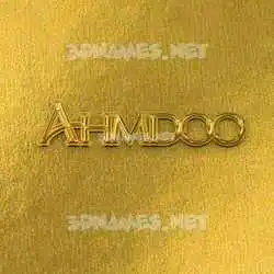 ahmdoo in All Gold style - 3D name wallpaper