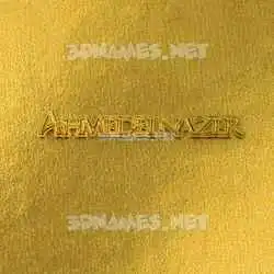 ahmedelnazer in All Gold style - 3D name wallpaper