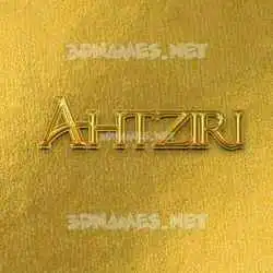 ahtziri in All Gold style - 3D name wallpaper