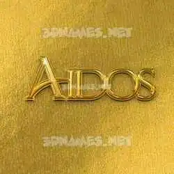 aidos in All Gold style - 3D name wallpaper