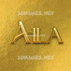 aila in All Gold style - 3D name wallpaper