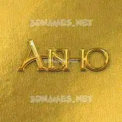 aisho in All Gold style - 3D name wallpaper