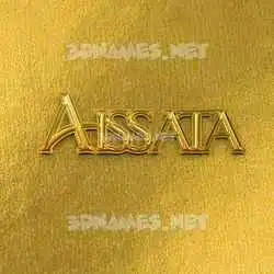 aissata in All Gold style - 3D name wallpaper