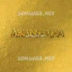 akanshajha in All Gold style - 3D name wallpaper