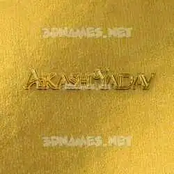akash yadav in All Gold style - 3D name wallpaper