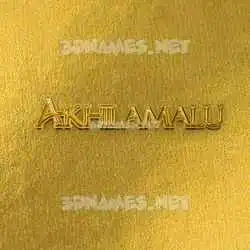 akhilamalu in All Gold style - 3D name wallpaper