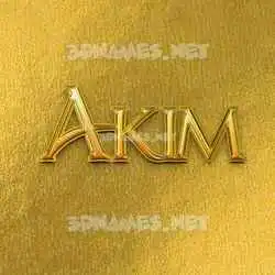 akim in All Gold style - 3D name wallpaper