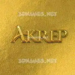 akrep in All Gold style - 3D name wallpaper