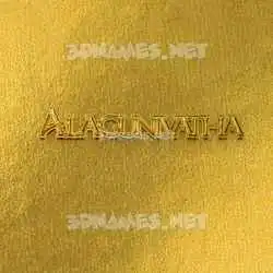 alagunivatha in All Gold style - 3D name wallpaper