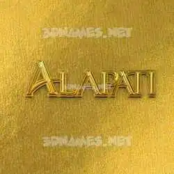 alapati in All Gold style - 3D name wallpaper