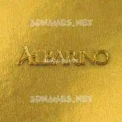 albarino in All Gold style - 3D name wallpaper