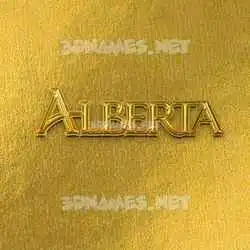 alberta in All Gold style - 3D name wallpaper