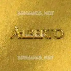alberto in All Gold style - 3D name wallpaper