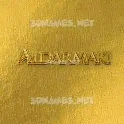 aldarmaki in All Gold style - 3D name wallpaper