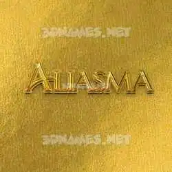 aliasma in All Gold style - 3D name wallpaper