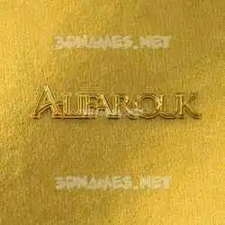 alifarouk in All Gold style - 3D name wallpaper
