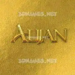 alijan in All Gold style - 3D name wallpaper