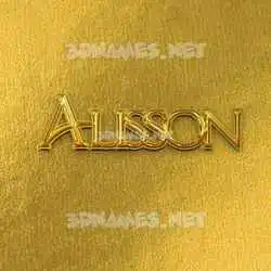 alisson in All Gold style - 3D name wallpaper